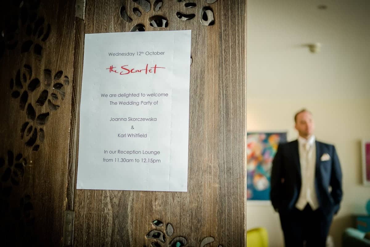 Joanna & Karl - Scarlet Hotel Wedding