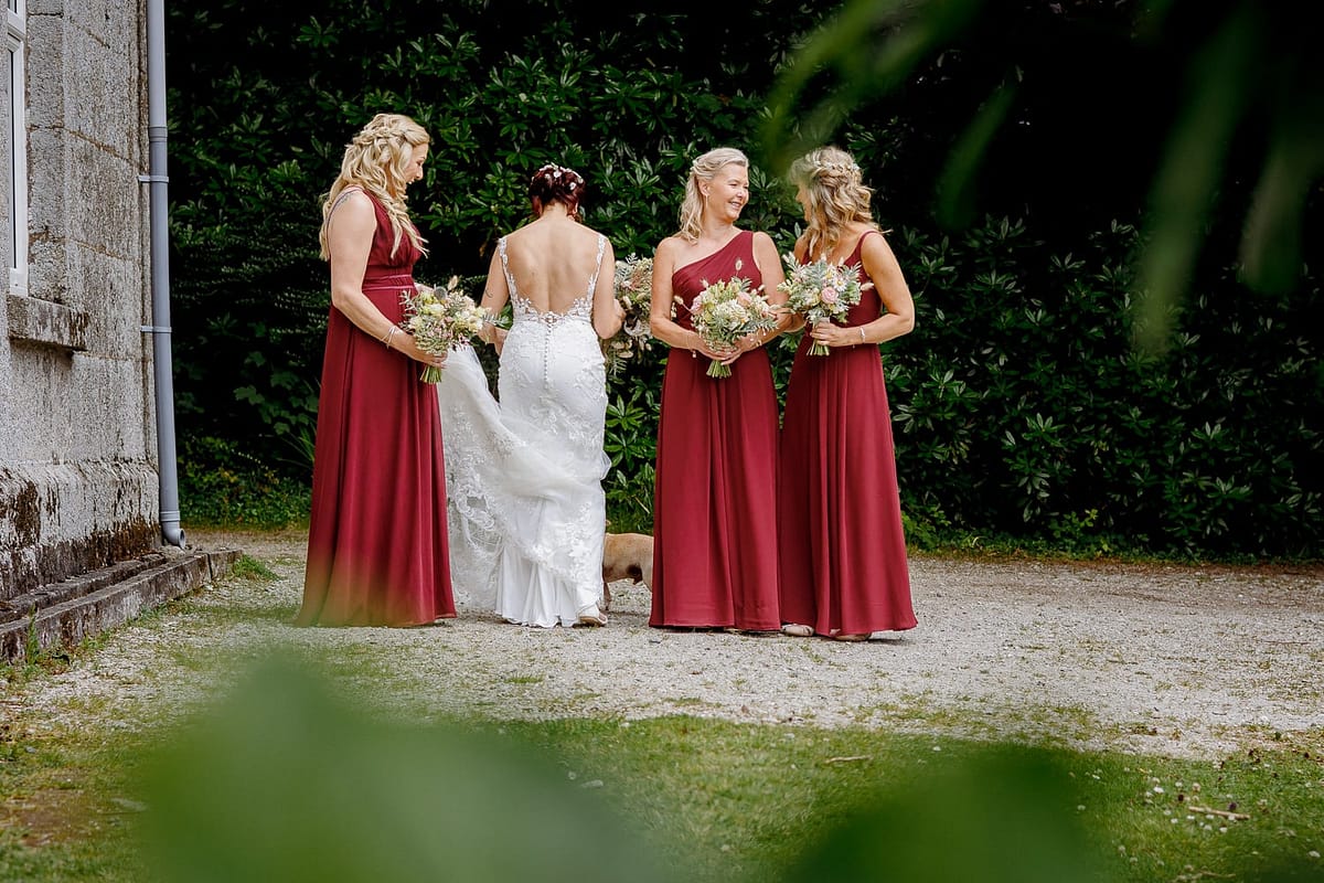 bride and bridesmaids