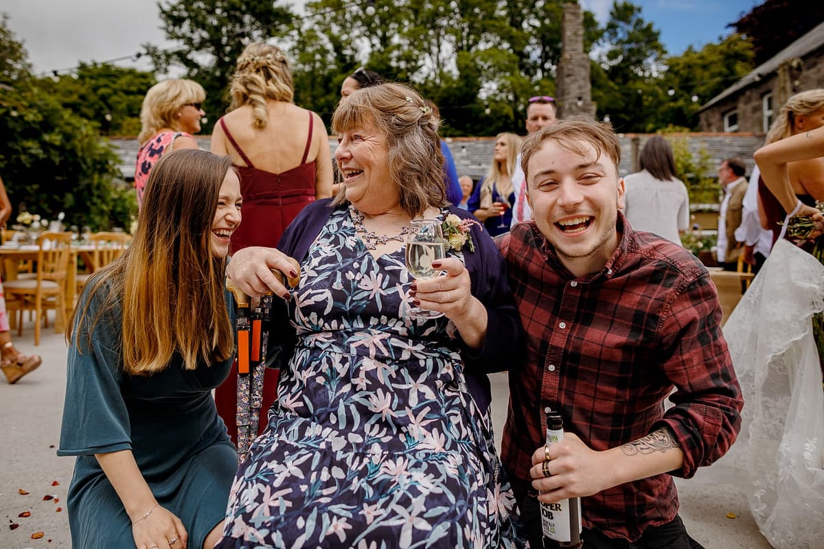 wedding guests at knightor winery