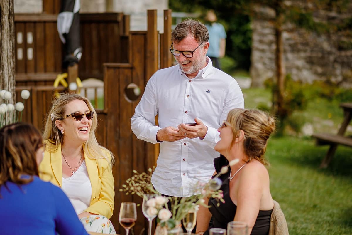 wedding guests at knightor winery