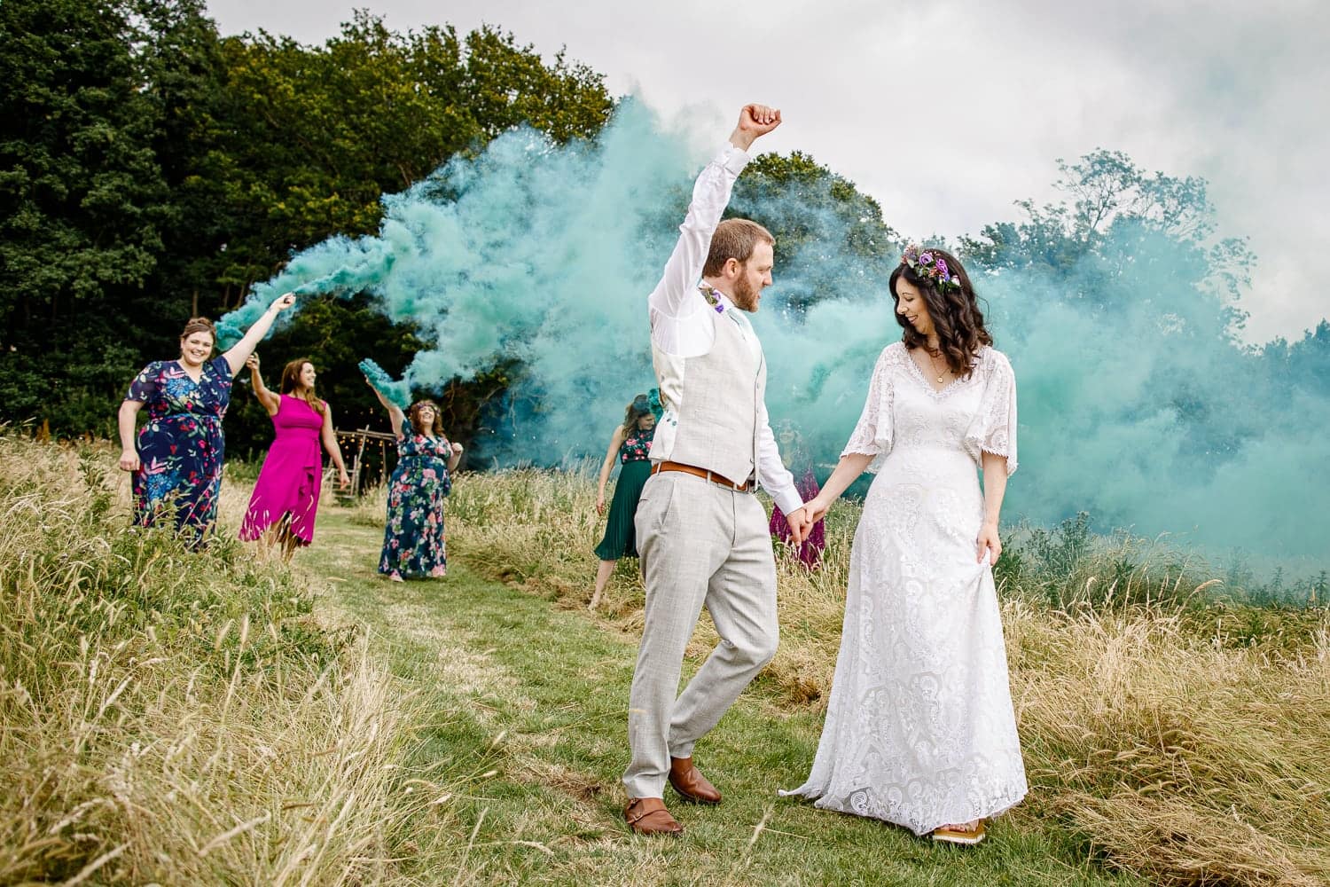 wilderness weddings smoke bombs