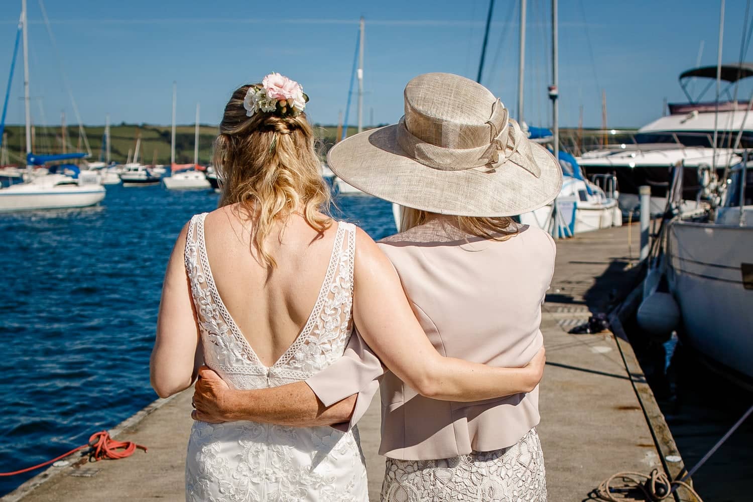 mylor wedding bride and mother