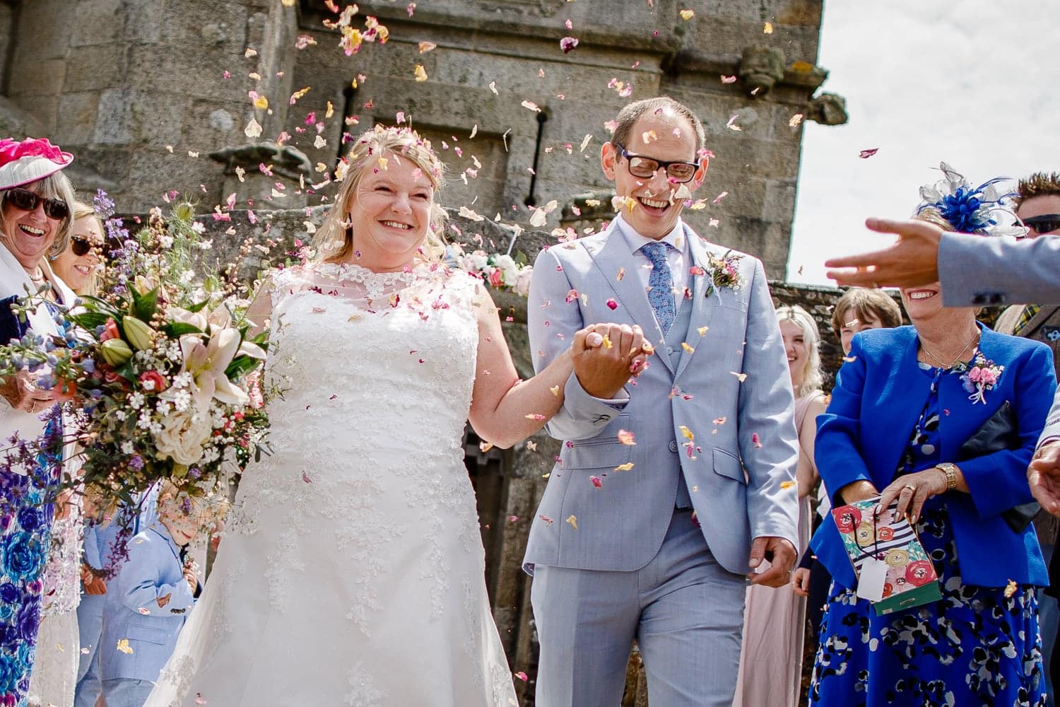 pendennis castle wedding confetti
