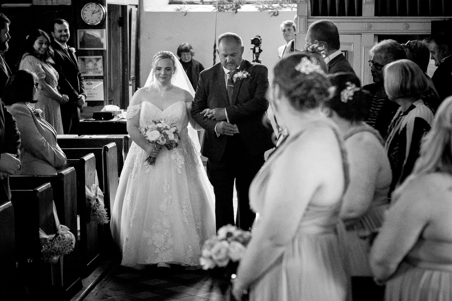 bride at church