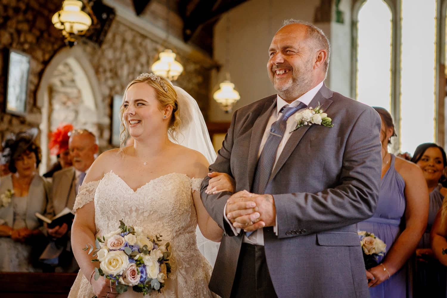 bride at church
