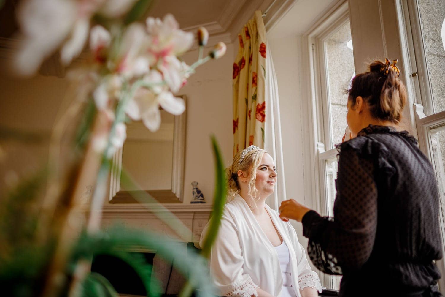 Scorrier House Wedding Getting Ready