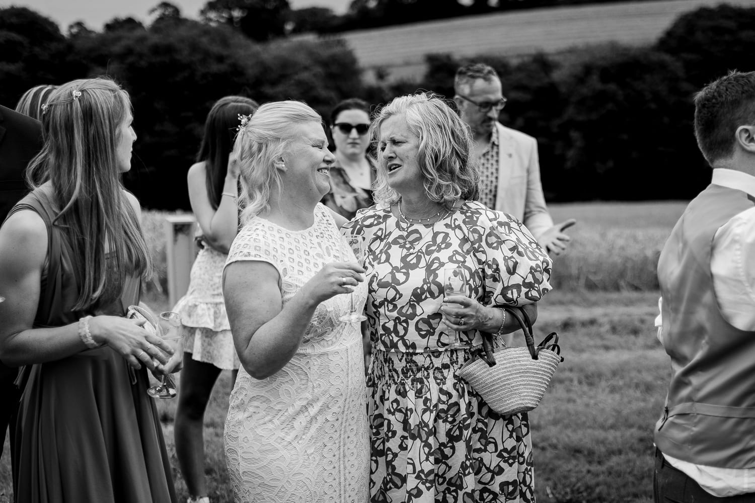 wedding guests in cornwall