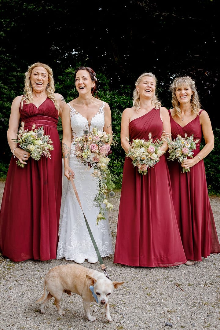 bride and bridesmaids