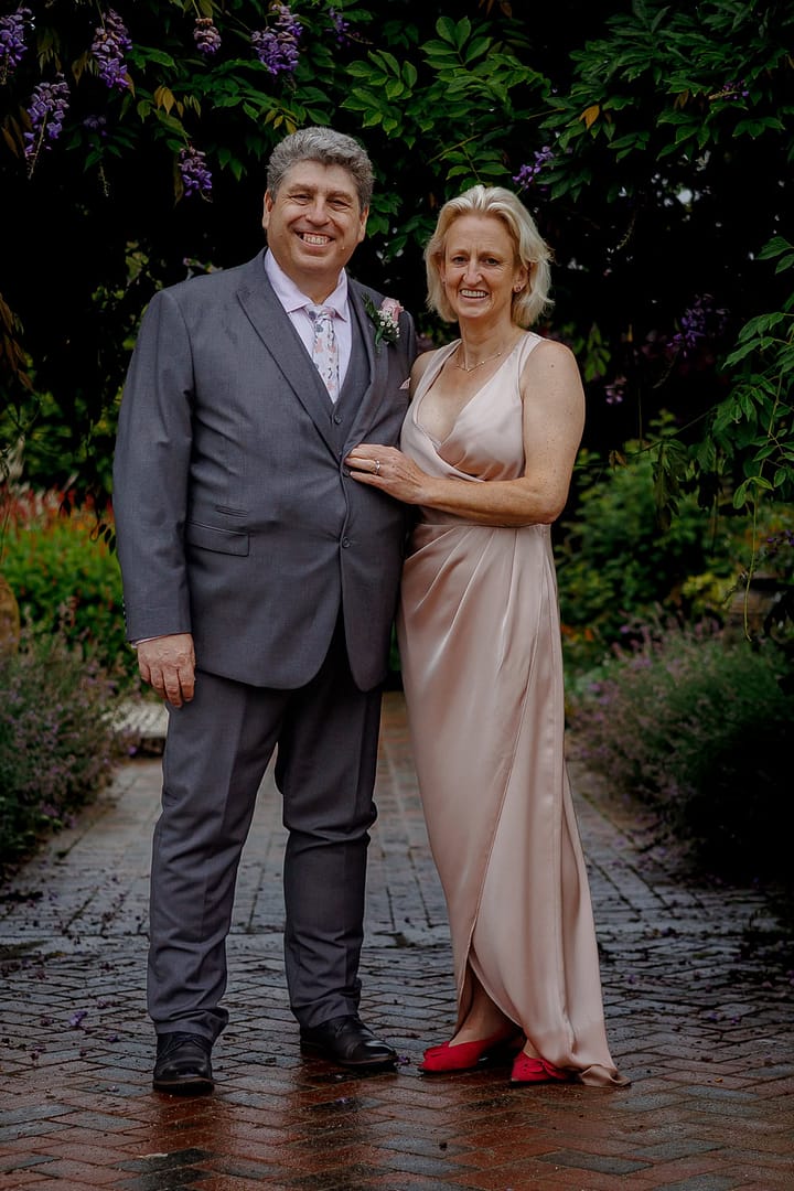bride and groom at the lost gardens of heligan