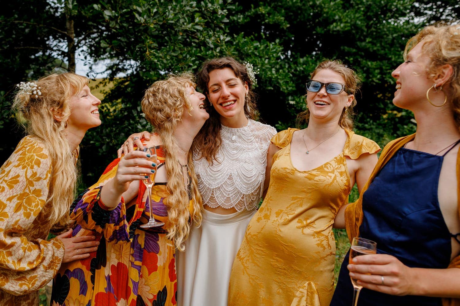 space cowboy wedding guests