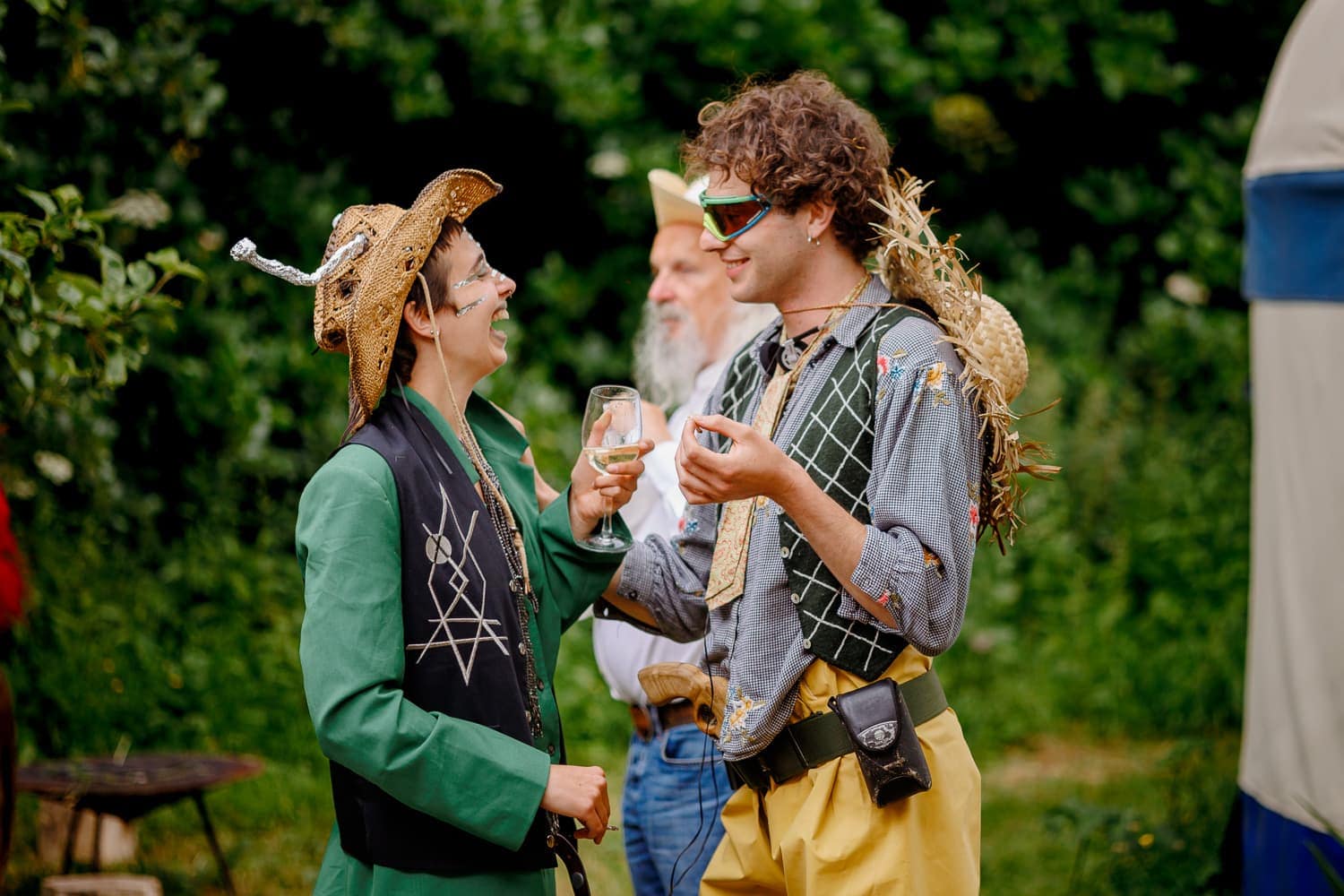 space cowboy wedding guests