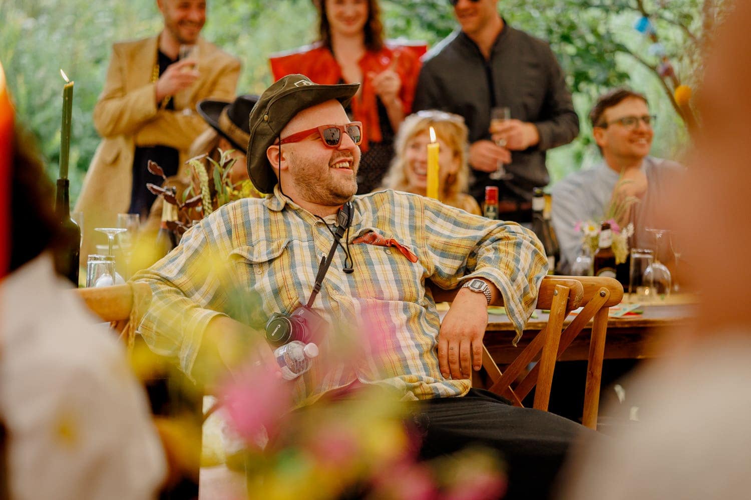 space cowboy wedding guest