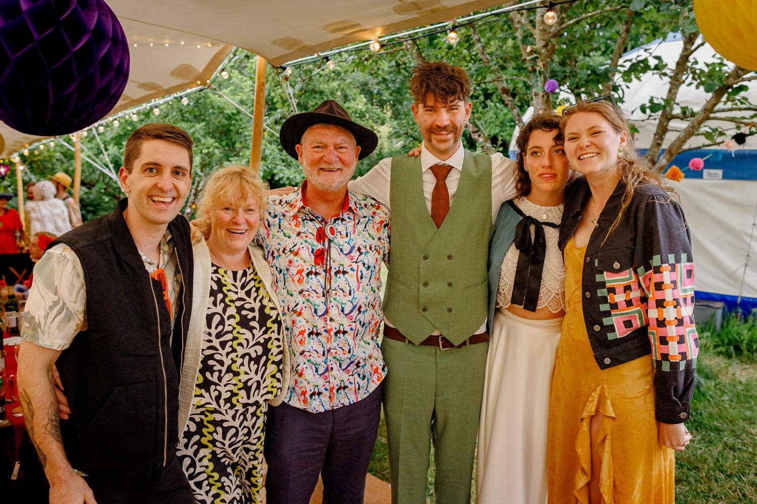 space cowboy wedding guests