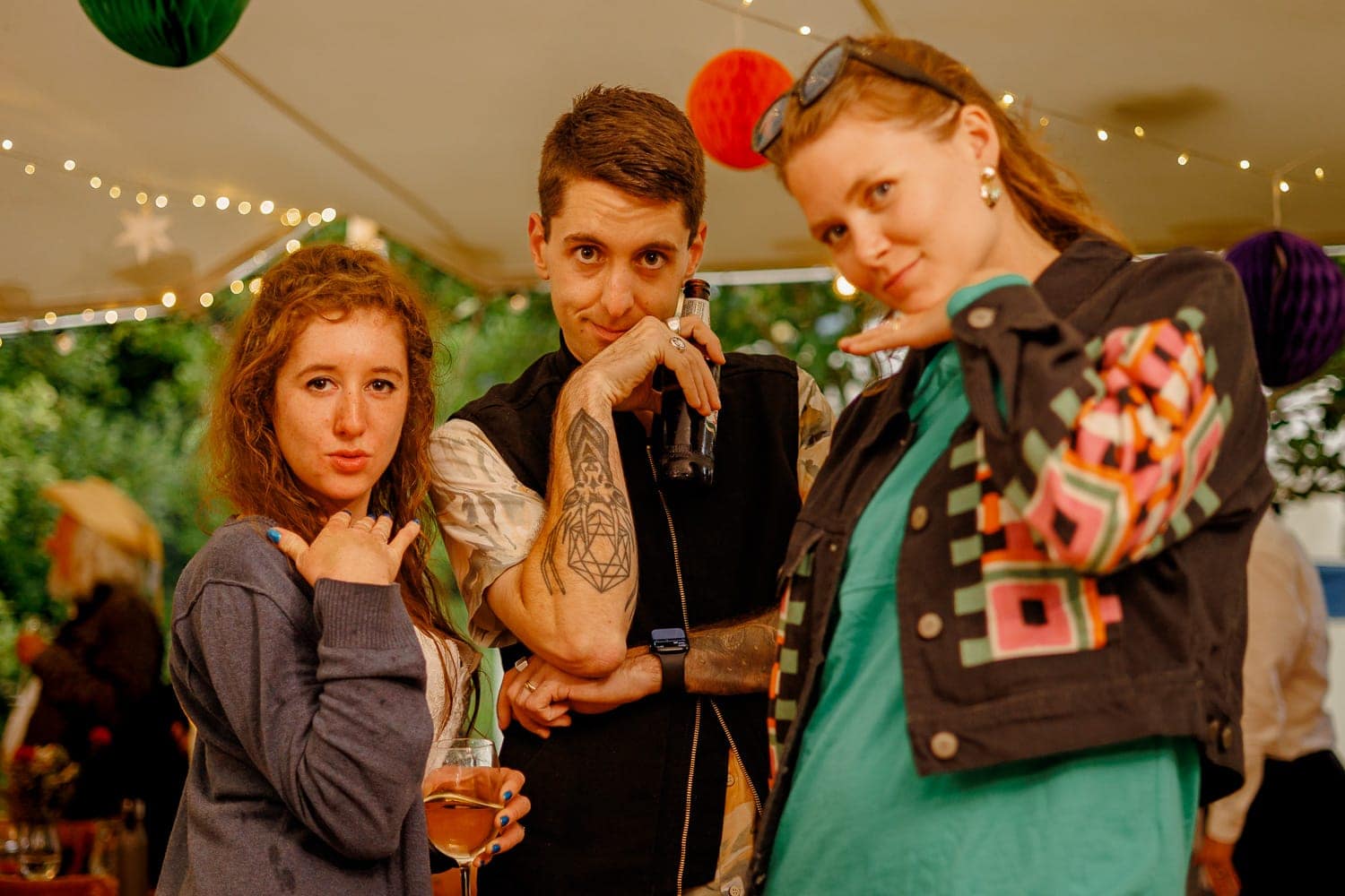 space cowboy wedding guests