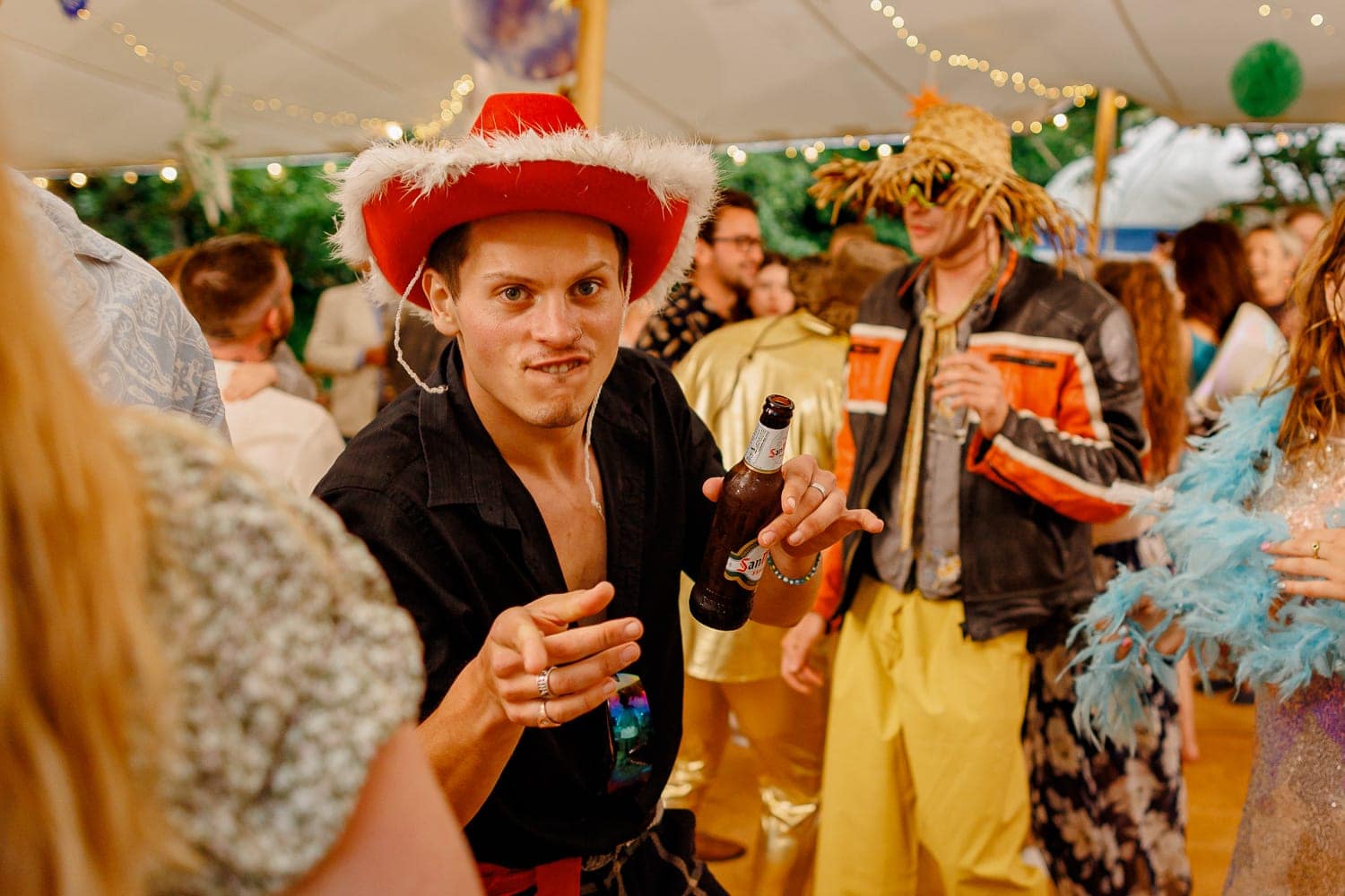 space cowboy wedding guest