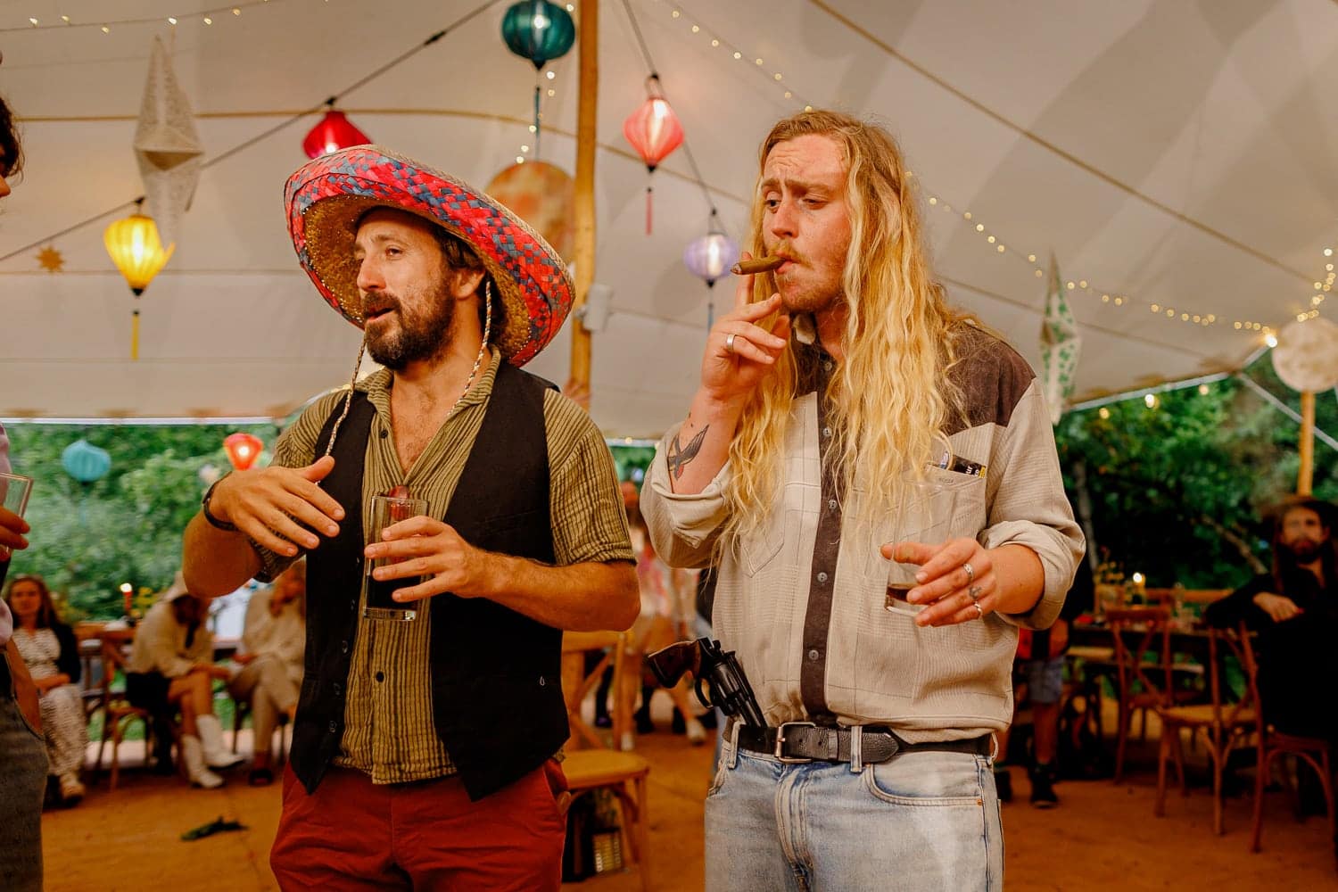 space cowboy wedding guest